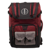 Marvel Deadpool Backpack  Black And Red Deadpool Backpack