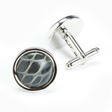 Royce Leather Genuine American Alligator Handcrafted Cufflinks 