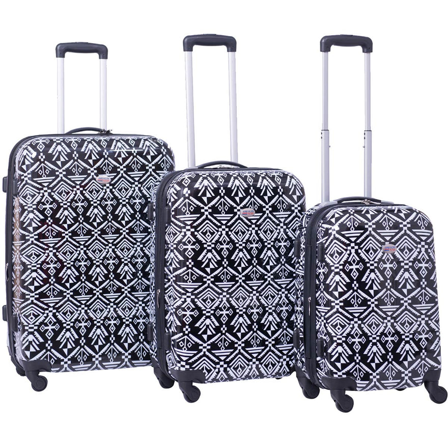 American Flyer Aztec 3pc Hardside Spinner Set