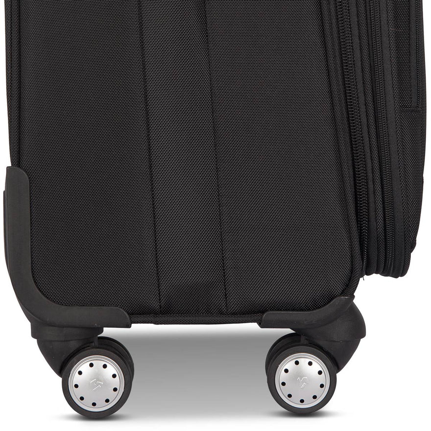 Gabbiano Barcelona Ballistic Nylon 3-piece Black Expandable Softside  Spinner Luggage Set 