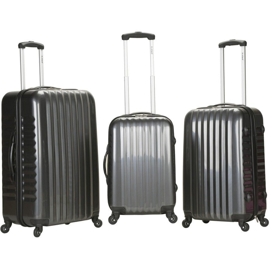 Rockland Luggage London ABS 3 Piece Hardside Spinner Luggage Set