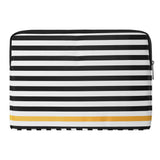Vangoddy Hogan 15.6 inch Laptop Tablet Sleeve Black White Accent Stripe Pattern