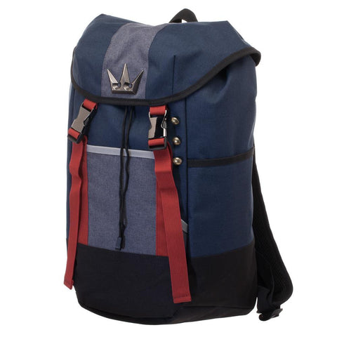 Kingdom Hearts Backpack  Navy Blue, Red, And Grey Gamer Backpack
