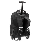 J World New York Sunrise Rolling Backpack, Black, One Size