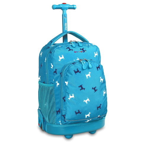 J World New York Sunny Rolling Backpack, Puppy, One Size