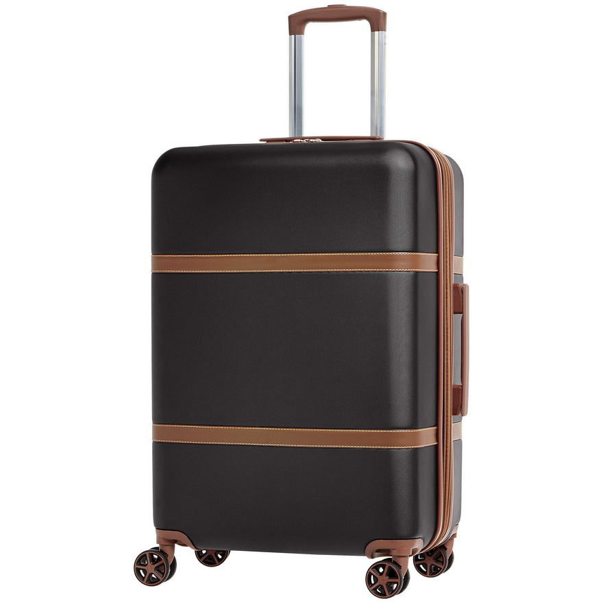 AmazonBasics Vienna Expandable Luggage Spinner Suitcase - 24 Inch, Black