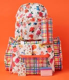 ban.do Women's Get it Together Cylinder Toiletry Travel Bag Pencil Pouch with Zip Close (block party)