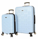 BCBGeneration BCBG Butterfly Luggage Hardside 2 Piece Suitcase Set with Spinner Wheels (One Size, Blue)