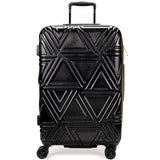 Badgley Mischka Contour Hard Expandable Spinner Luggage Set (3 Piece) (Black)
