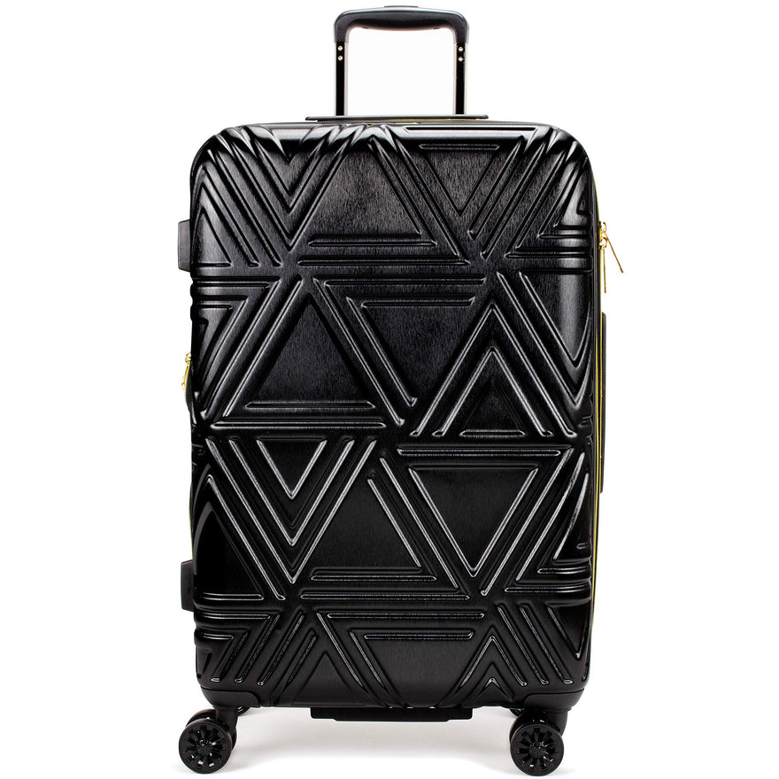  Badgley Mischka Modern trolley Contour 3 Piece Expandable  Spinner Wheels Luggage/Suitcase Set (Black) : Clothing, Shoes & Jewelry