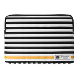 Vangoddy ABEL 15.6 inch Laptop Tablet Sleeve Black White Accent Stripe Pattern D