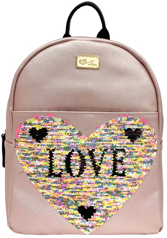 Betsey Johnson LBDEBBIE Love at First Sight Backpack in Rose, Black