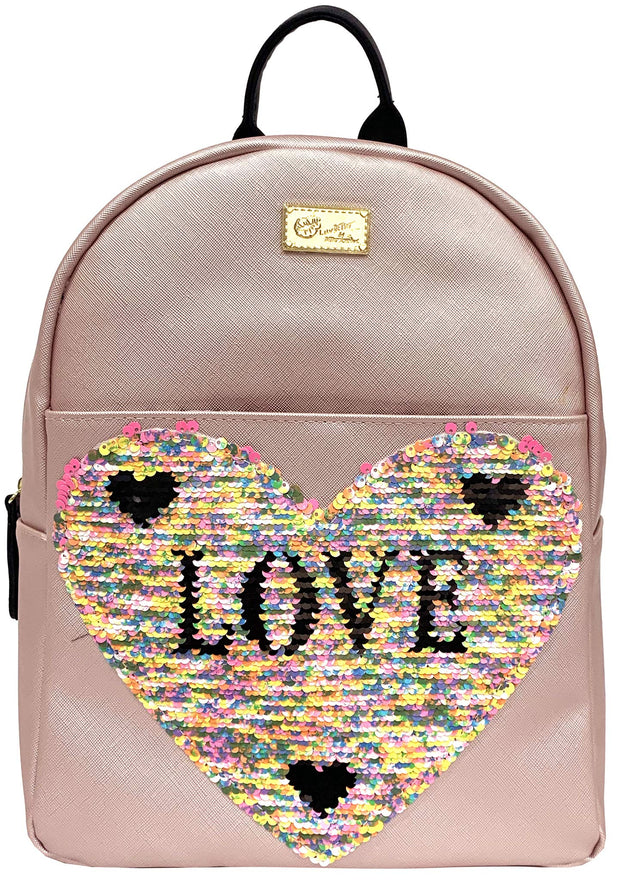 Betsey Johnson LBDEBBIE Love at First Sight Backpack in Rose, Black