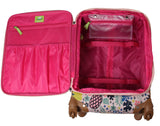 Lily Bloom Luggage 3 Piece Softside Spinner Suitcase Set Collection (Cabin Pink)