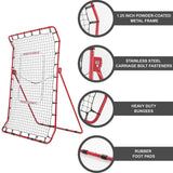 Rukket Pitch Back Baseball/Softball Rebounder PRO | Pitching and Throwing Practice Partner | Adjustable Angle Pitchback Trainer