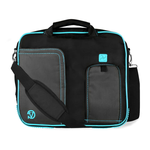 VanGoddy Pindar Messenger Carrying Bag for HP Pro Tablet 610 G1 10.1 inch, HP Pro Slate 10 EE G1 10.1 inch, HP Pro Tablet 10 EE G1 10.1 inch Tablets (Aqua)