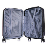 DUKAP Luggage Set - Crypto Collection - Lightweight Hardside 3 piece set 20''/28''/32'' - Two Tone (Wine/Blue) - Suitcases with Wheels