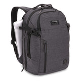 SWISSGEAR Getaway Weekend Padded Laptop Backpack | Travel, Work, School | Men's and Women's - Heather Gray
