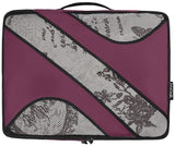 6 Set Packing Cubes,3 Various Sizes Travel Luggage Packing Organizers (Burgundy)