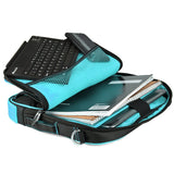 VanGoddy Pindar Messenger Carrying Bag for HP Pro Tablet 610 G1 10.1 inch, HP Pro Slate 10 EE G1 10.1 inch, HP Pro Tablet 10 EE G1 10.1 inch Tablets (Aqua)