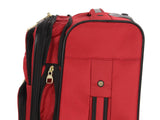 Steve Madden Luggage 3 Piece Softside Spinner Suitcase Set Collection (Rockstar Red, One Size)