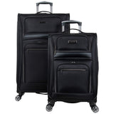 Kenneth Cole Reaction Softside Expandable 8-Wheel Spinner Travel Luggage Set, Black