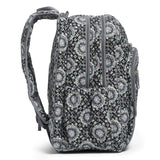 Vera Bradley Iconic XL Campus Backpack, Signature Cotton, Charcoal Medall