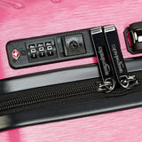 AmazonBasics Geometric Luggage 18-inch international carry-on, Pink