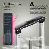 Coolife Luggage Aluminium Frame Suitcase 3 Piece Set with TSA Lock 100% PC