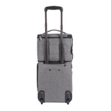 Travelers Club Luggage 17" Top Expandable Underseater W/Side USB Port Connector, Dark Gray Suitcase, Carry
