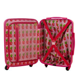 Macbeth Collection Women's Pineapple 21" Spinner Luggage, Magenta