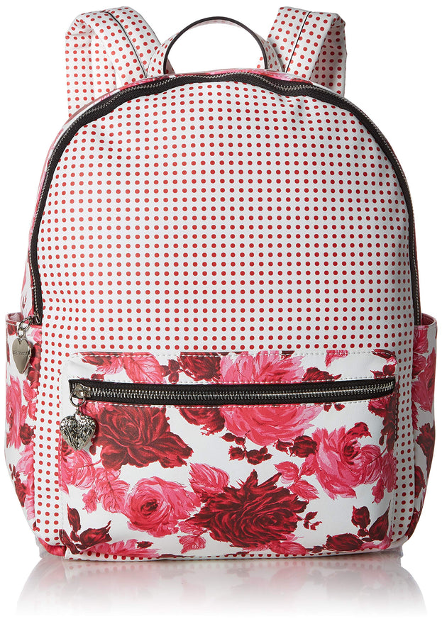Betsey Johnson Large PVC Floral Backpack, Pink