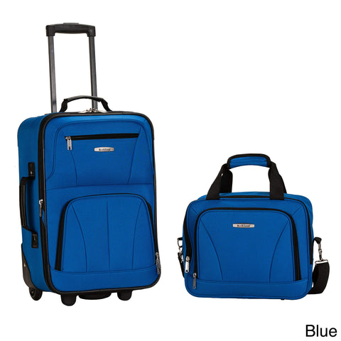Rockland New Generation 2-Piece Lightweight Carry-On Softsided Luggage Set Blue