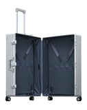 Aleon 32" Macro Traveler Aluminum Hardside Checked Luggage (Platinum) Silver