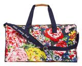 ban.do Women's Getaway Duffle Bag with Adjustable/Removable Strap and Metal Zip Close, Flower Shop