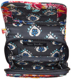 Vera Bradley Women's Signature Cotton RFID Card Case Wallet, Pretty Posies, One Size