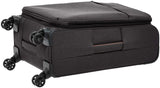 AmazonBasics Belltown Softside Rolling Spinner Suitcase Luggage - 25 Inch, Heather Black