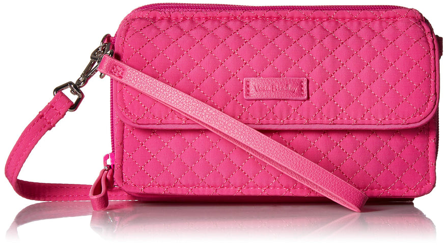 Vera Bradley Microfiber RFID All in One Crossbody, Rose Petal
