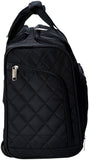 AmazonBasics Underseat Carry-On Rolling Travel Luggage Bag - Black Quilted