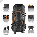 TETON Sports Grand 5500 Ultralight Plus Backpack; Lightweight Hiking Backpack for Camping, Hunting, Travel, and Outdoor Sports