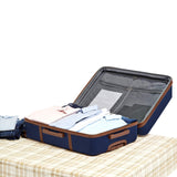 AmazonBasics Vienna Expandable Luggage Spinner Suitcase - 28 Inch, Blue