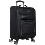 Kenneth Cole Reaction Softside Expandable 8-Wheel Spinner Travel Luggage Set, Black