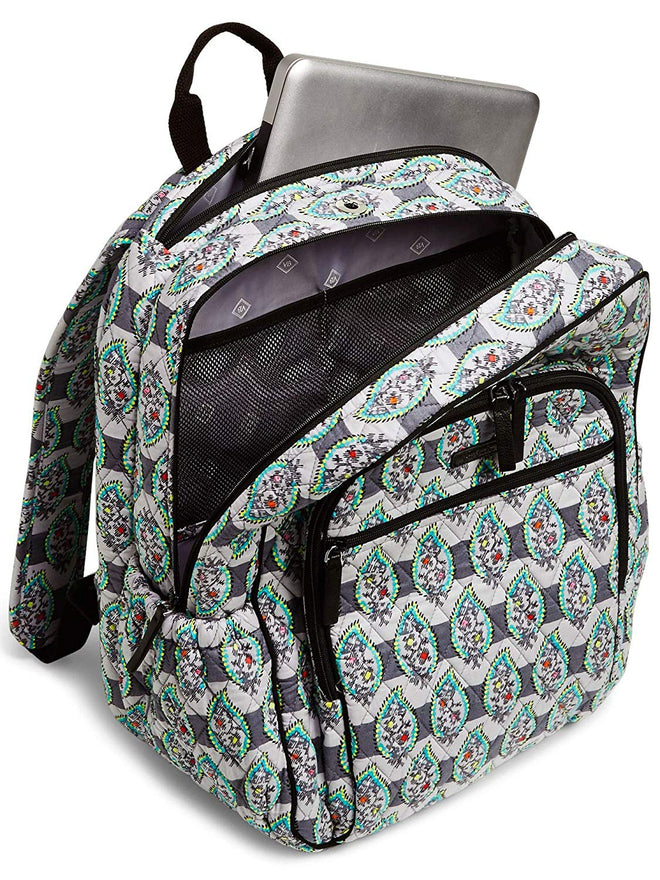 Vera Bradley Campus Tech Backpack in Paisley Stripes Signature Cotton