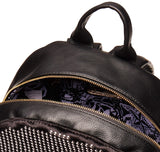 Betsey Johnson All Over Metal Studded Red Love Logo Stud Detail Silver Studly Backpack