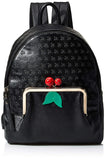 Betsey Johnson Cherry Mio Large Backpack, Black