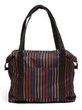Ban.do Getaway Weekender Bag, Carry On Bag with Exterior Sleeve to Secure to Luggage, Disco Stripe