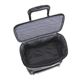 Travelers Club Luggage 17" Top Expandable Underseater W/Side USB Port Connector, Dark Gray Suitcase, Carry