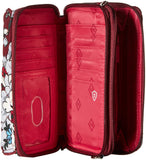 Vera Bradley Women's Signature Cotton RFID All in One Crossbody Wristlet , Bordeaux Blooms, One Size