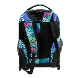 J World New York Sunrise 18-inch Rolling Backpack - Savanna Multi Color Designer Print Polyester Checkpoint-Friendly Adjustable Strap Lined Water Resistant