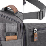 Plambag Canvas Messenger Bag Small Travel School Crossbody Bag Fit iPad Grey